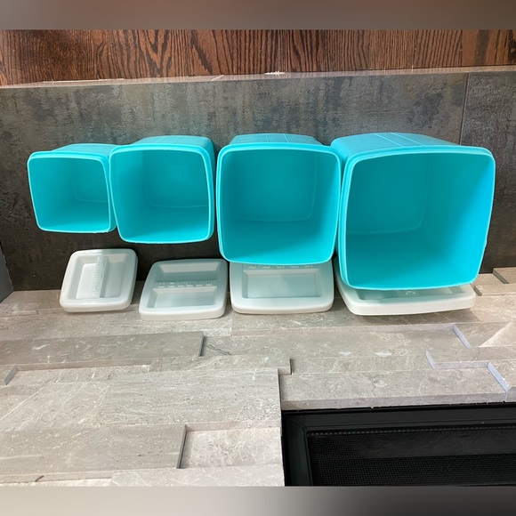 Vintage Turquoise kitchen canister set - Picture 10 of 10